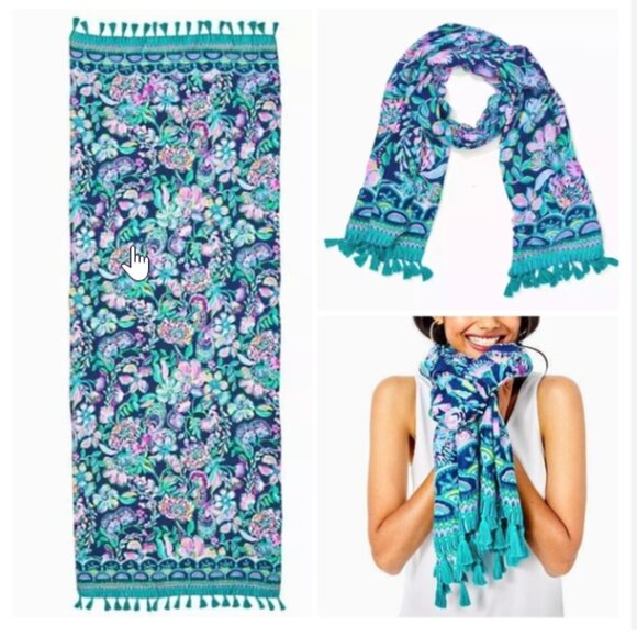 NWOT Lilly Pulitzer Scarf in She's Got Sol  print - Picture 1 of 4